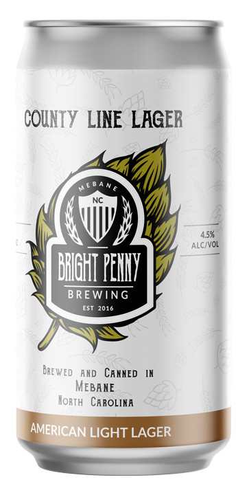 updated label for County Line Lager - American Light Lager